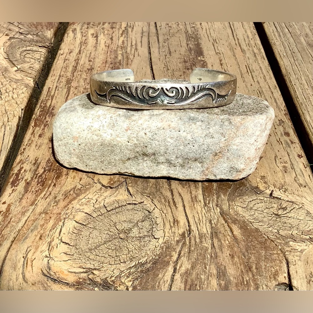 Sterling Silver  Cuff Bracelet - adjustable